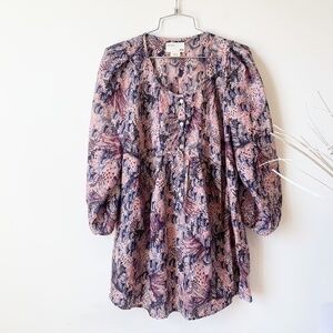 Anthro. Rutzou Multicolored Tunic Silk Blouse